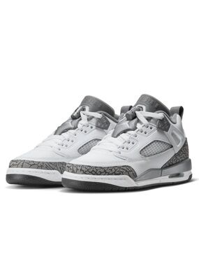 7W/5.5Y- Jordan Spizike low Gs white/cool grey
